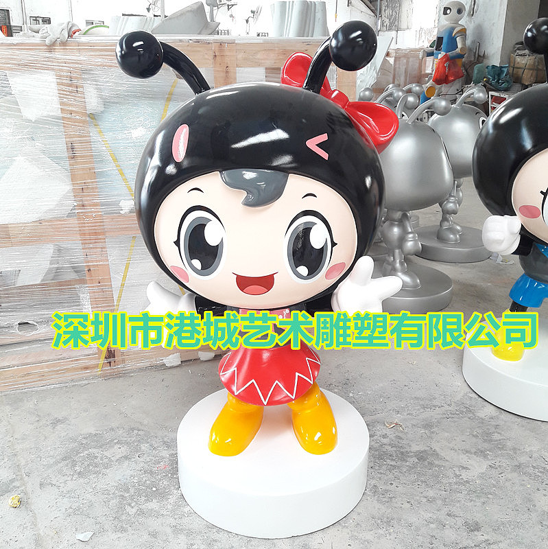 校园吉祥物玻璃钢卡通蚂蚁男孩女孩公仔雕塑定制哪家好