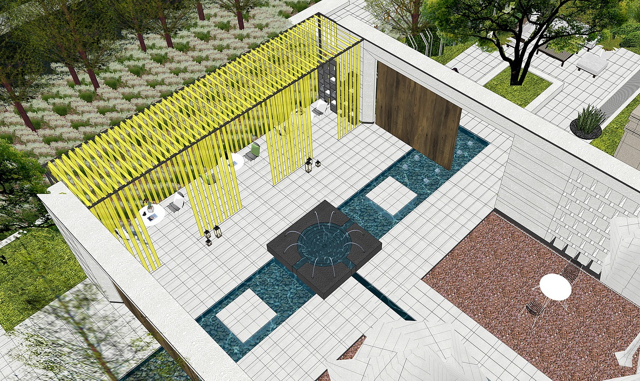 中南·珑悦现代示范区景观SU模型下载