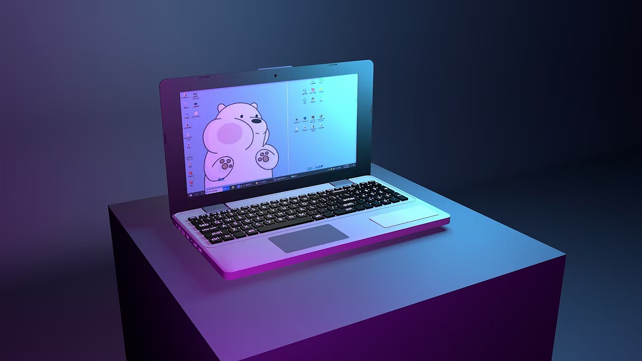 C4D建模-笔记本电脑（图ZMjcxNjIyMzE2） - 产品 - 站酷设计师LISULIAN原创素材 - 站酷ZCOOL