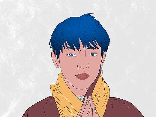 傳說中的丁真。。。。。（個(gè)人主頁-ZNDk0MjI3NjQ=） - 繪畫 - 站酷設(shè)計(jì)師首秋落木原創(chuàng)素材 - 站酷ZCOOL