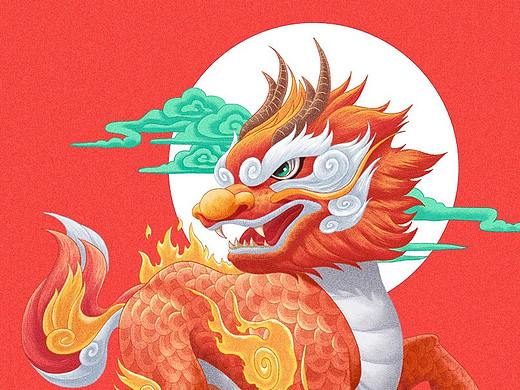 #上古年兽#发财中国年拜年插画总结