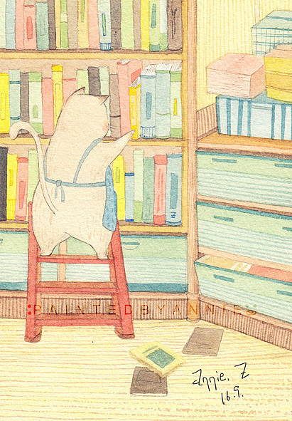 猫的心事（图ZNjQ3NDk0NDg=） - 商业插画 - 站酷设计师annie脸圆圆原创素材 - 站酷ZCOOL