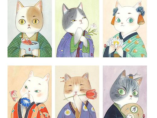 《猫.图》系列（茶狄/绘）