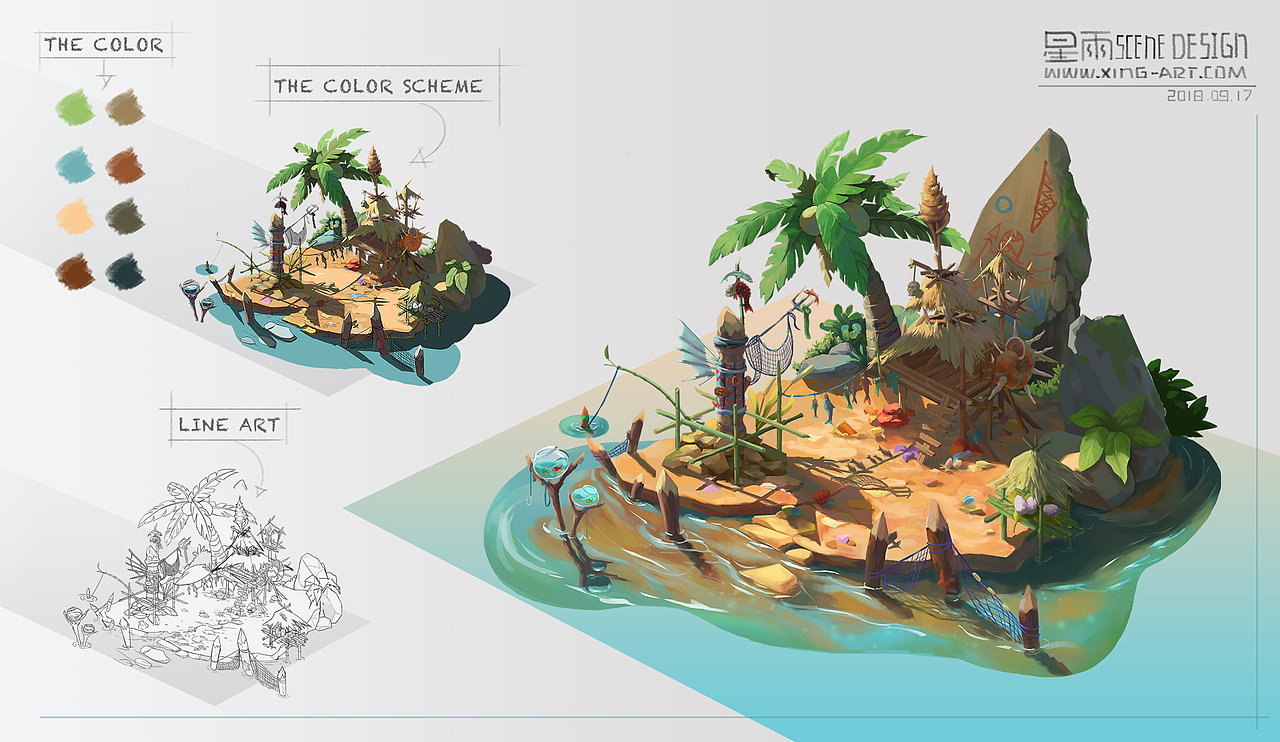 星雨场景班学员废旧遗迹入口设计作业选登（图ZMTI5MTczNzY4） - 游戏原画 - 站酷设计师星雨CG艺术中心原创素材 - 站酷ZCOOL