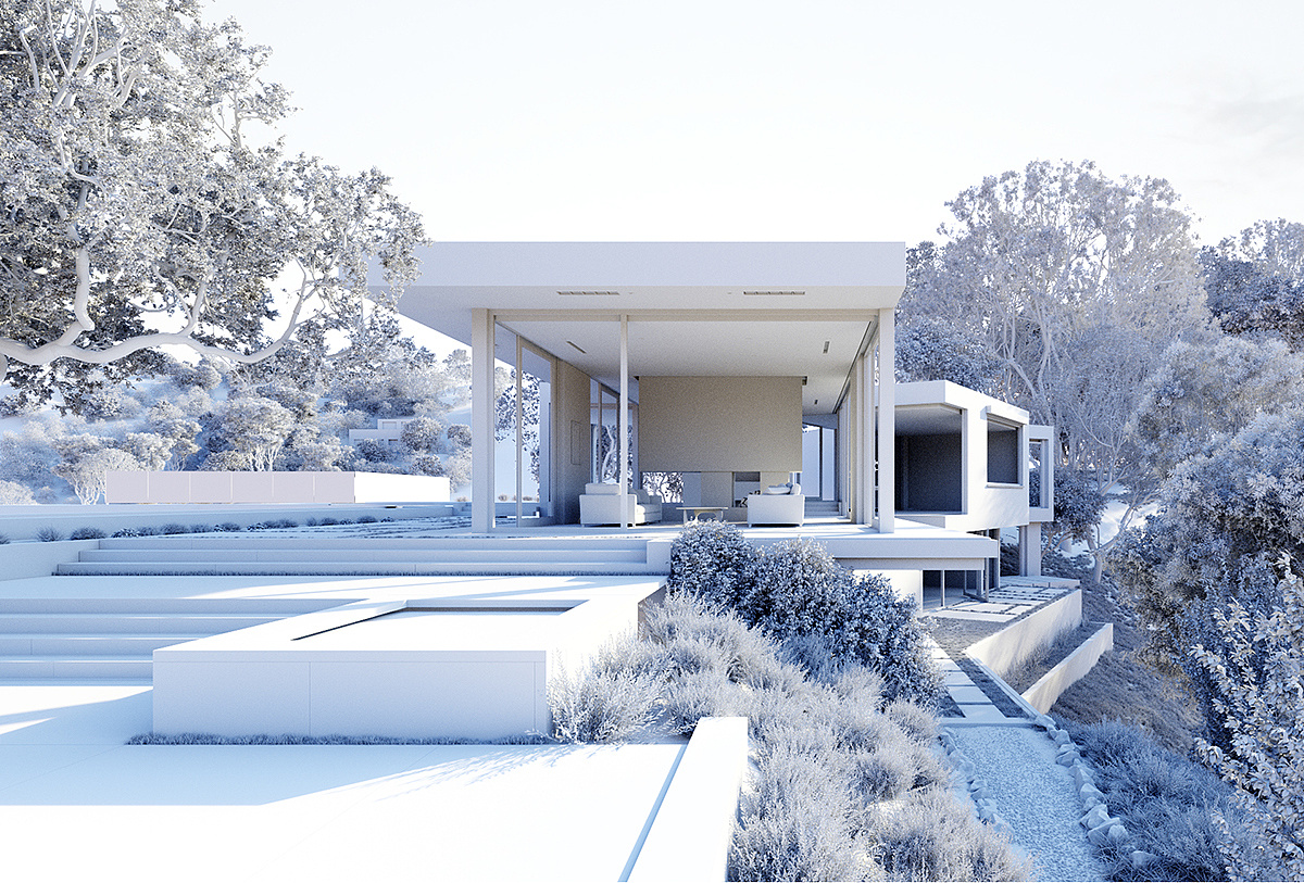 平层别墅设计 c4d效果图与实景的对比|空间|建筑设计|东方设计侯光锋