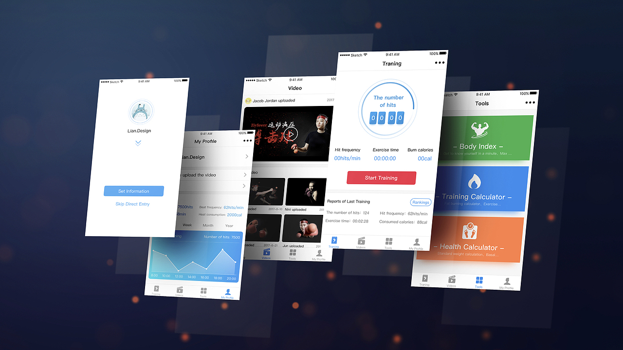 Zivfower运动减压搏击球app（图ZMTEwODIxOTM2） - APP界面 - 站酷设计师lian_design原创素材 - 站酷ZCOOL