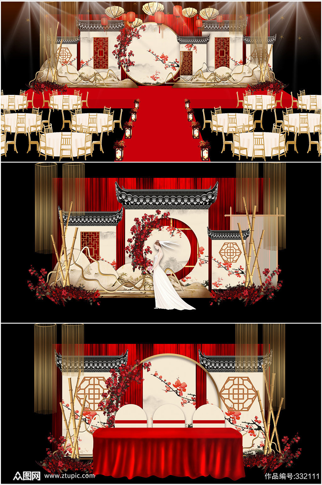 一款婚礼舞台仪式区设计|空间|舞台美术|TASKA - 原创作品 - 站酷 (ZCOOL)