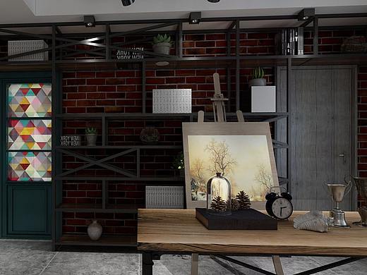 重庆江北万科御澜道装修设计效果图-北欧工业风格