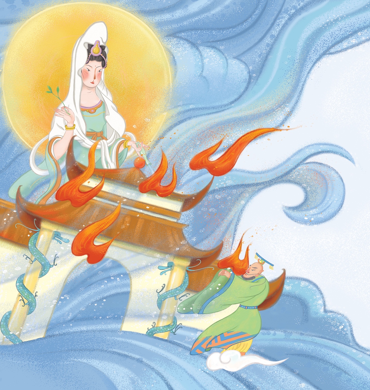 八仙过海-商稿（图ZMTI1NzQ5NTI4） - 商业插画 - 站酷设计师昱芋子原创素材 - 站酷ZCOOL