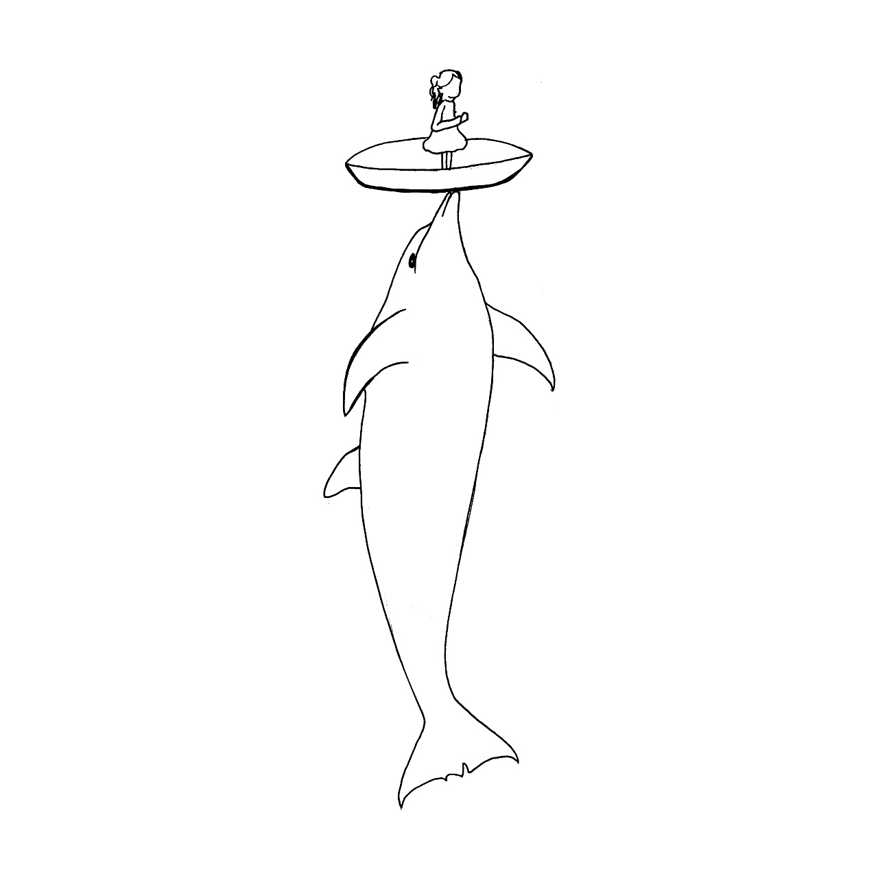 一组海豚简笔画