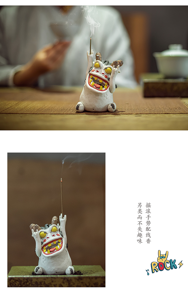 器十二原创手工捏雕嘻哈麒麟陶瓷摆件香插（图ZMjM2ODU4NDMy） - 其他手工艺 - 站酷设计师器十二原创素材 - 站酷ZCOOL