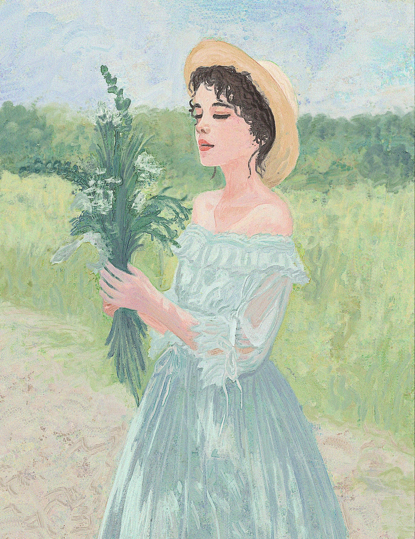 色彩绘画｜恬静（图ZMzI2MjAyMzk2） - 创作习作 - 站酷设计师一朵咸云原创素材 - 站酷ZCOOL