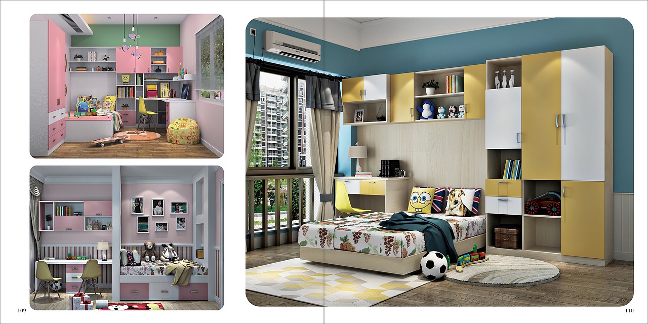 郑州定制衣柜板式家具彩页实木橱柜木门图册设计印刷