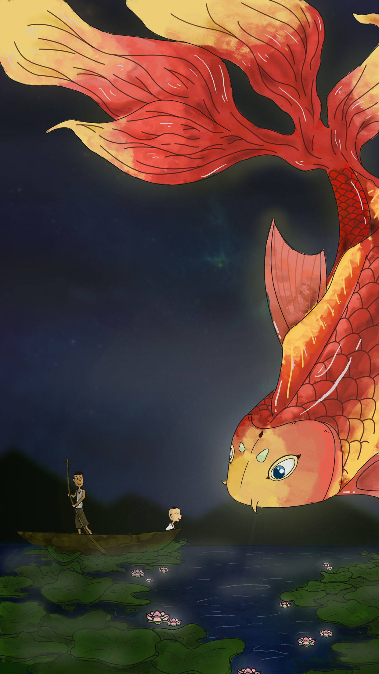 荷塘锦鲤（图ZMTM2NTIxMzIw） - 创作习作 - 站酷设计师游铠豪Yoki原创素材 - 站酷ZCOOL