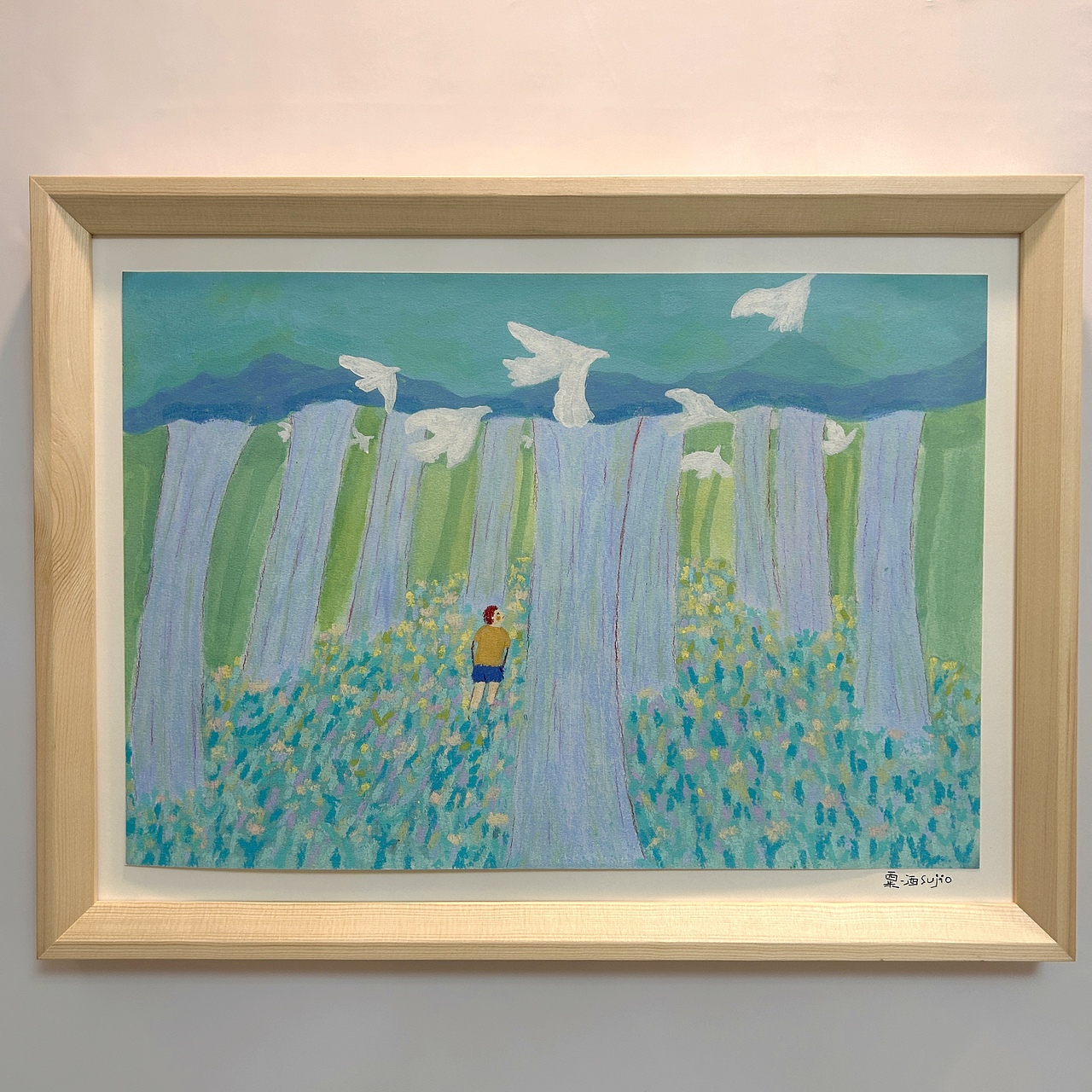 近期手绘治愈插画合集,有几张入选青年艺术展啦