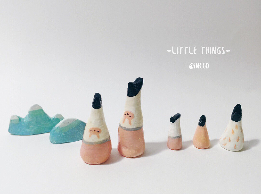 小狐狸，小企鹅与粉蹄（图ZNDQ3NDkyOTY=） - 其他手工艺 - 站酷设计师INCCO原创素材 - 站酷ZCOOL