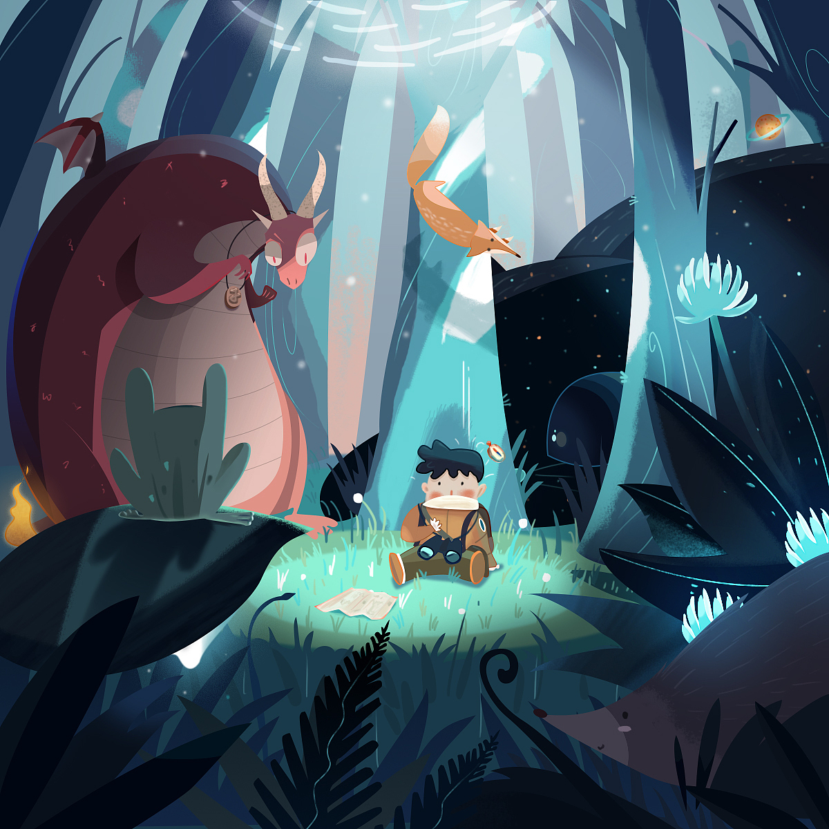 临摹梦主题插画（图ZODI4MzYyNzI=） - 创作习作 - 站酷设计师Jinnix阿布原创素材 - 站酷ZCOOL