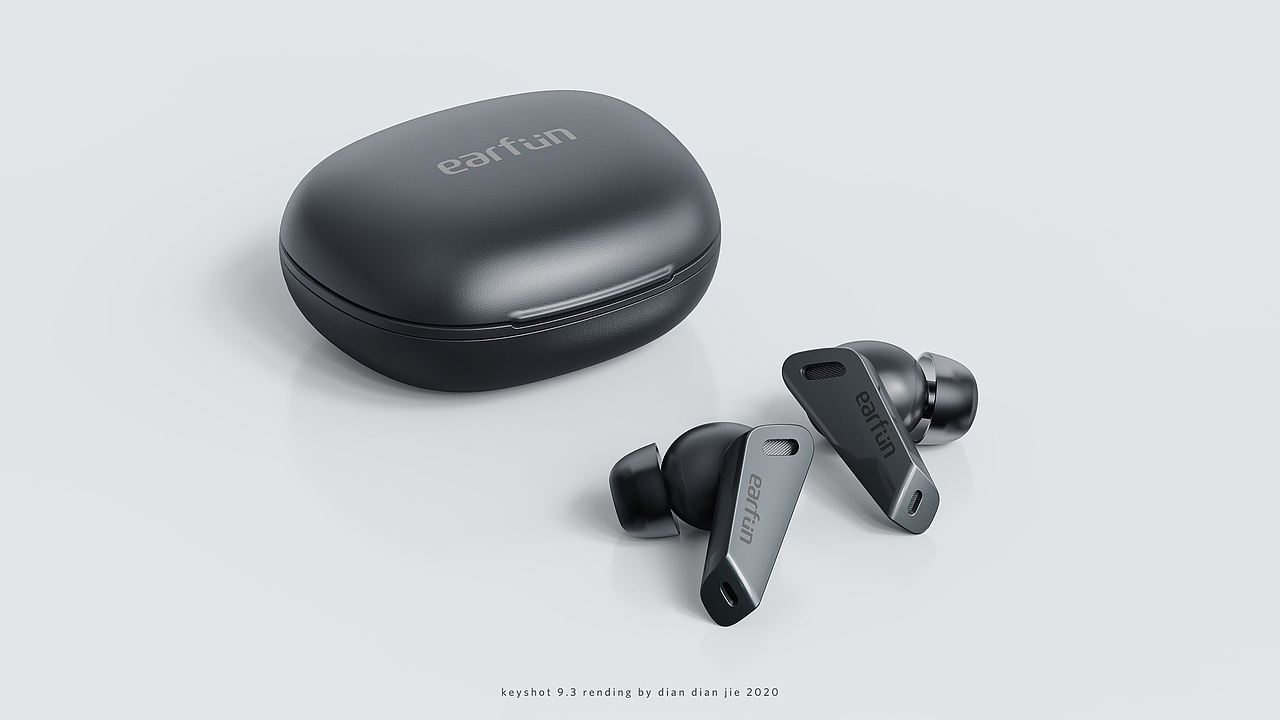 keyshot TWS耳机渲染/工作节选图（图ZMjI5MjQ0Mzc2） - 产品 - 站酷设计师点点姐原创素材 - 站酷ZCOOL