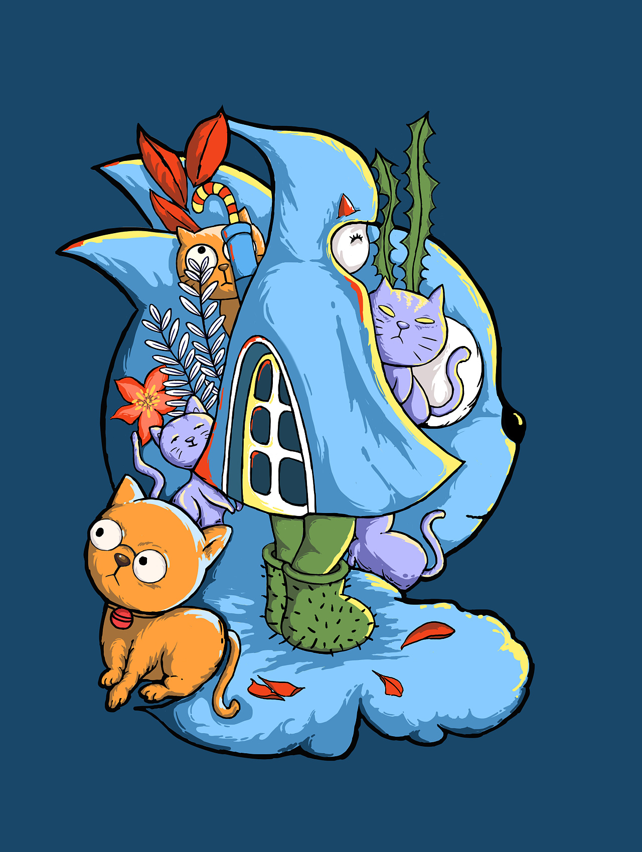 原创插画(猫舍)|插画|创作习作|myali - 原创作品 - 站酷 (zcool)