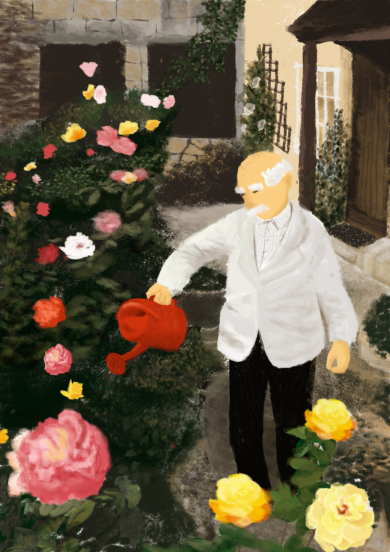 花爷爷和他的玫瑰花园