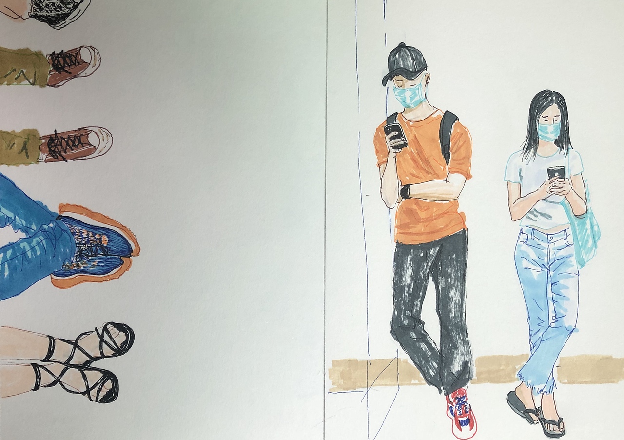 北京夏天-色彩日记11（图ZMjE2NDc1Mjg0） - 新锐潮流插画 - 站酷设计师爱茶O原创素材 - 站酷ZCOOL