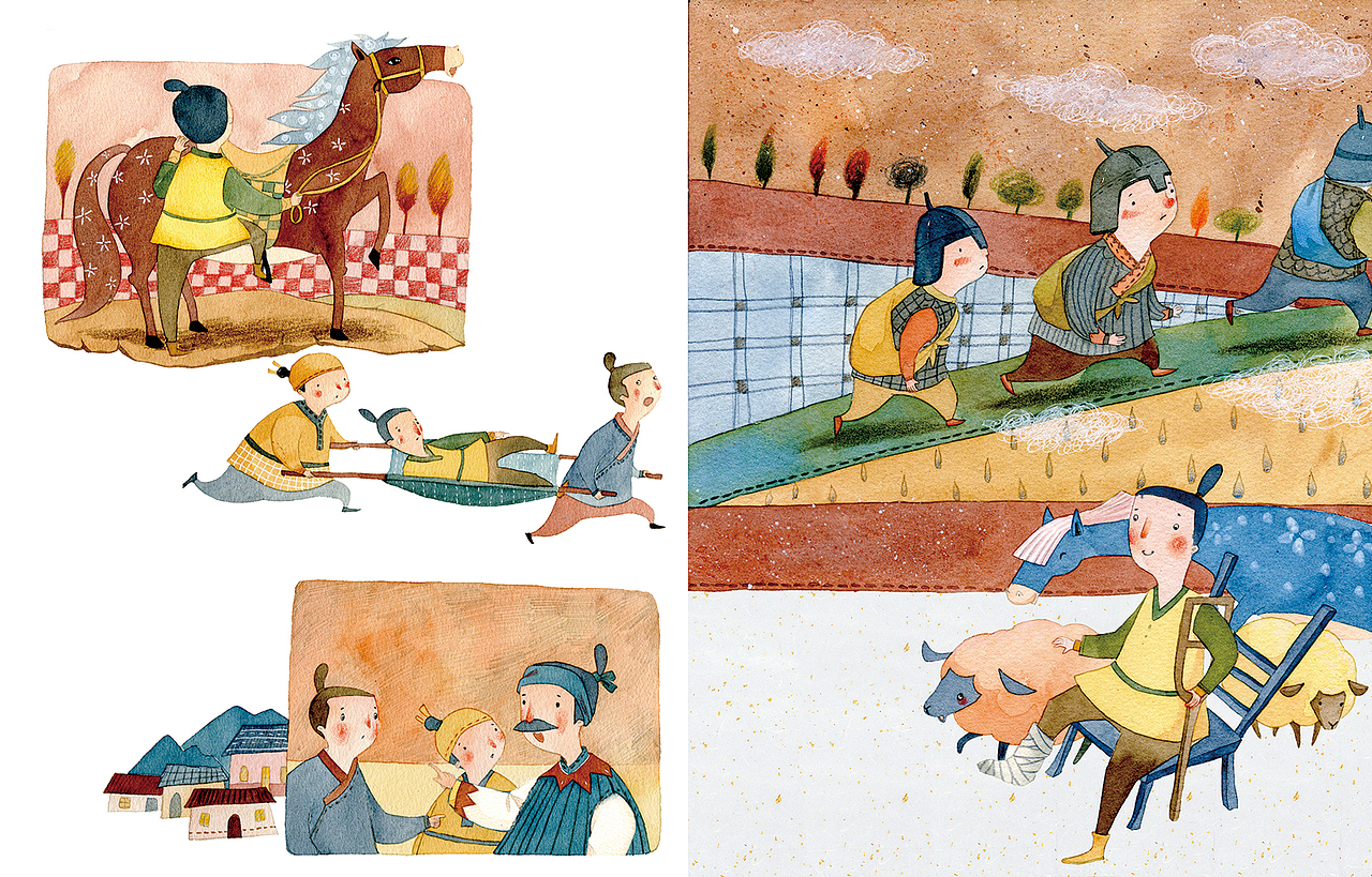 这也算是新年总结么,14年给《妈妈娃娃》杂志画的一年的国学堂栏目的插图。