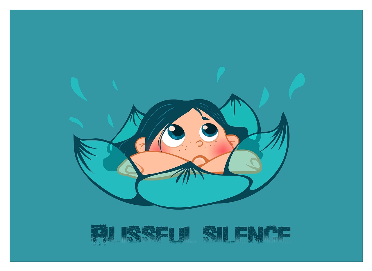 不言不语（图ZMTgxOTU4MzI=） - 单幅漫画 - 站酷设计师落地蓝原创素材 - 站酷ZCOOL