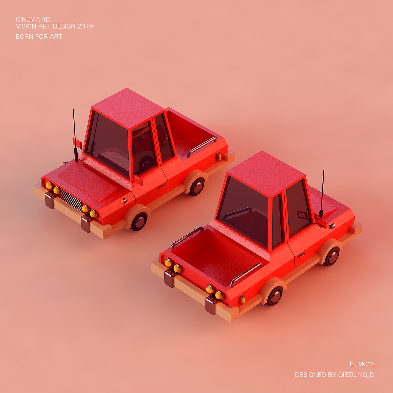 E=MC^2 | C4D作品-小场景建模材质练习