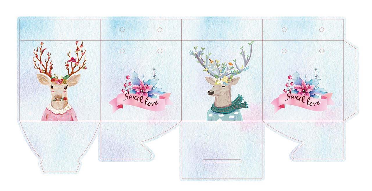 圣诞苹果手提盒设计（图ZMjA2NDkxOTg4） - 包装 - 站酷设计师森林木偶原创素材 - 站酷ZCOOL