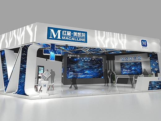 科技时尚展位3d效果图设计制作