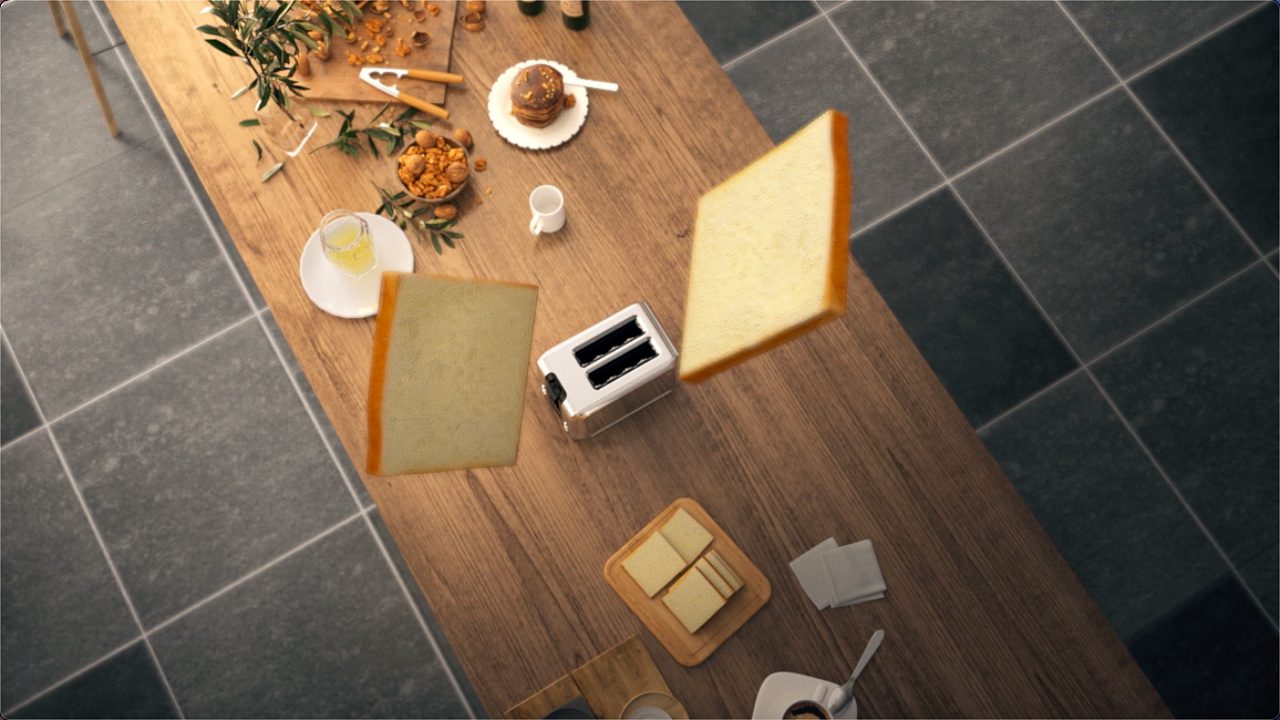 烤面包机CG动画