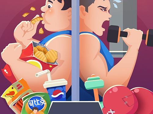 减肥宣传（个人主页-ZMzU5Njg0NjQ=） - 游戏原画 - 站酷设计师静静的赞美原创素材 - 站酷ZCOOL