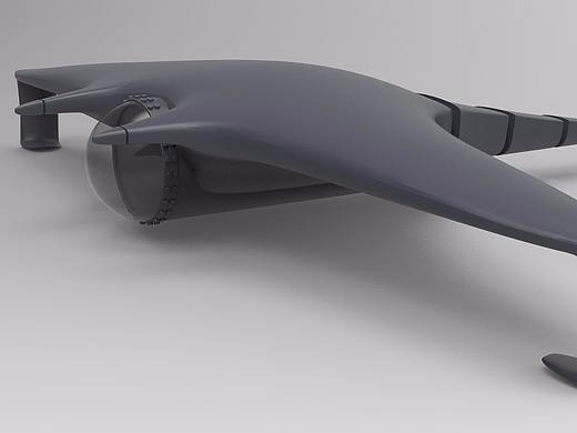 魔鬼鱼造型的水下机器人-毕业设计