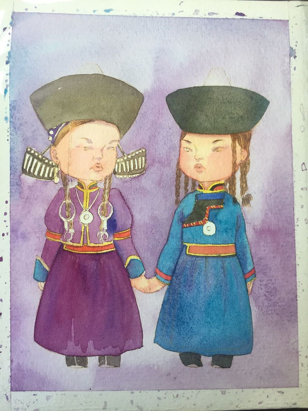 布里亚特少女——绘画过程（图ZMTgyNjY5MjQ0） - 创作习作 - 站酷设计师surbadrah飞原创素材 - 站酷ZCOOL