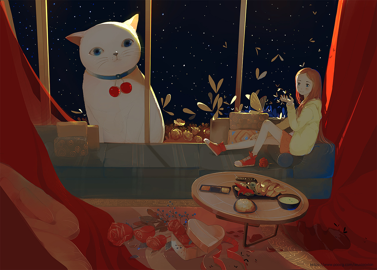 白猫旅行（图ZOTE0MTM1ODA=） - 商业插画 - 站酷设计师舞小仙原创素材 - 站酷ZCOOL