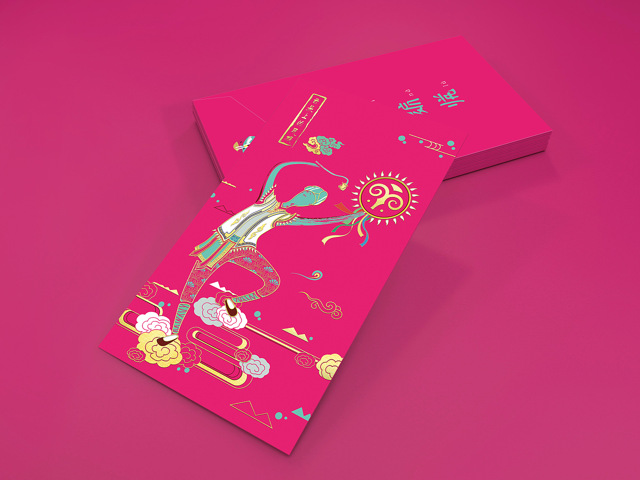 藏羌彝民族新年红包设计（图ZOTUwNjMxMjQ=） - 商业插画 - 站酷设计师_FuYongLin原创素材 - 站酷ZCOOL