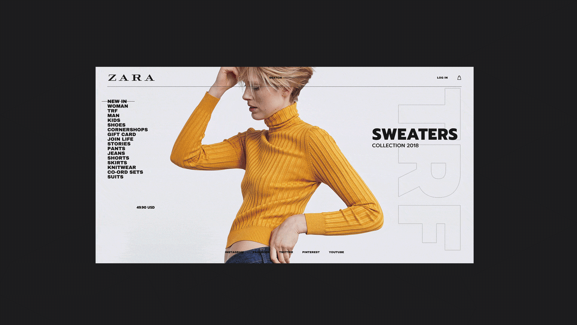 ZARA | Redesign（图ZMTQwNzM3Njky） - 企业官网 - 站酷设计师Spencexo原创素材 - 站酷ZCOOL