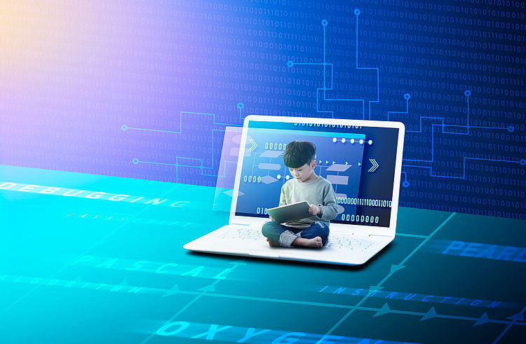 创意大气科技通讯IT儿童编程开发代码教育培训海报设计（图ZMjQ4OTUwNDE2） - 海报 - 站酷设计师海爆君原创素材 - 站酷ZCOOL