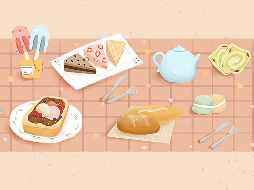 甜点（个人主页-ZMzExODc0OTY=） - 创作习作 - 站酷设计师Snoopy的四心鸭原创素材 - 站酷ZCOOL