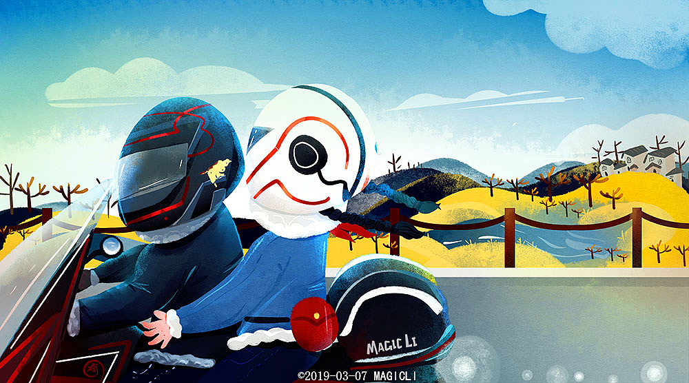 春天第一份礼物，就是我们又可以骑摩托进山玩啦（图ZMTQ4NDk2OTI0） - 创作习作 - 站酷设计师MagicLi的世界原创素材 - 站酷ZCOOL