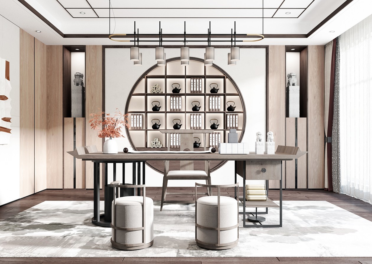 新中式书房|一书一茶,尽享惬意.