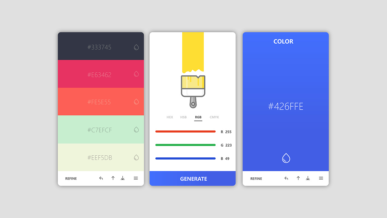 app颜色搭配设计-日常练习