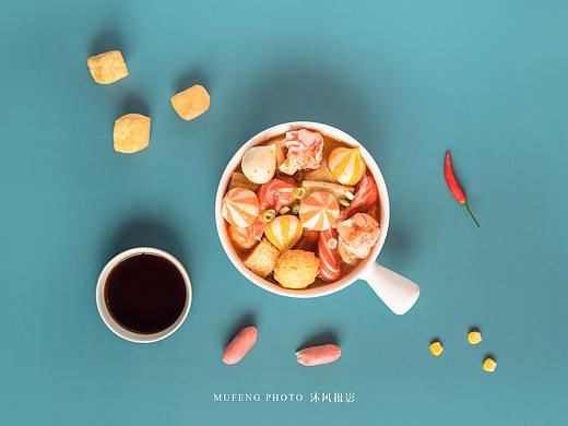 鱼丸单人火锅美食摄影
