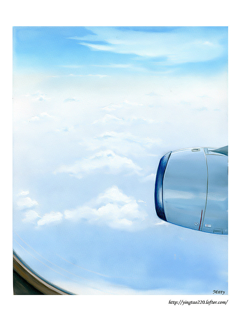 飞机上看着美丽的云朵~层层叠叠好似仙境~大自然让你不得不惊叹它的美丽~