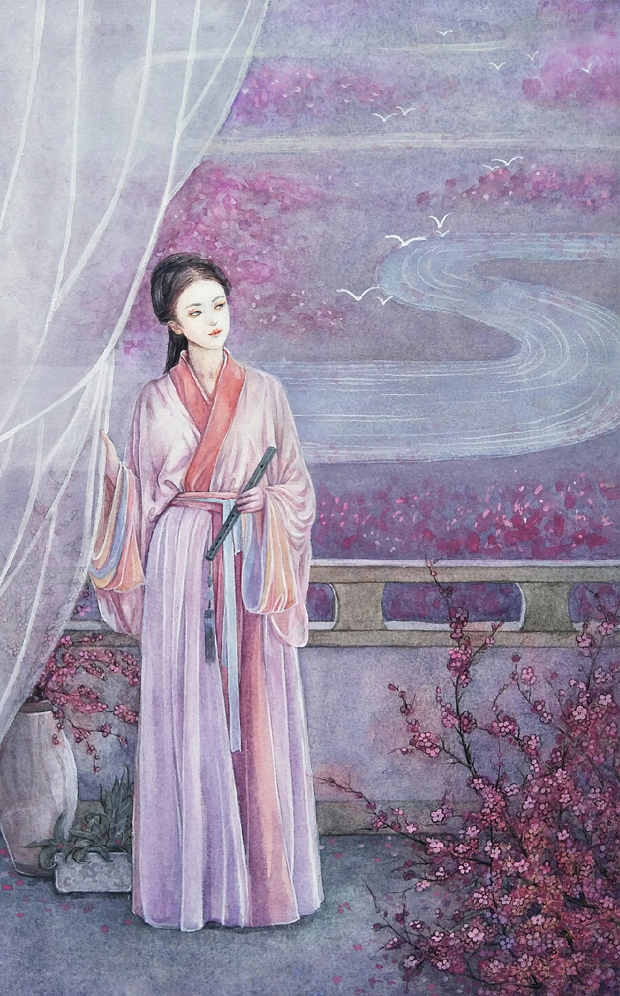 水彩古风仕女（图ZMjAxMzU2MTg4） - 创作习作 - 站酷设计师平野pz原创素材 - 站酷ZCOOL