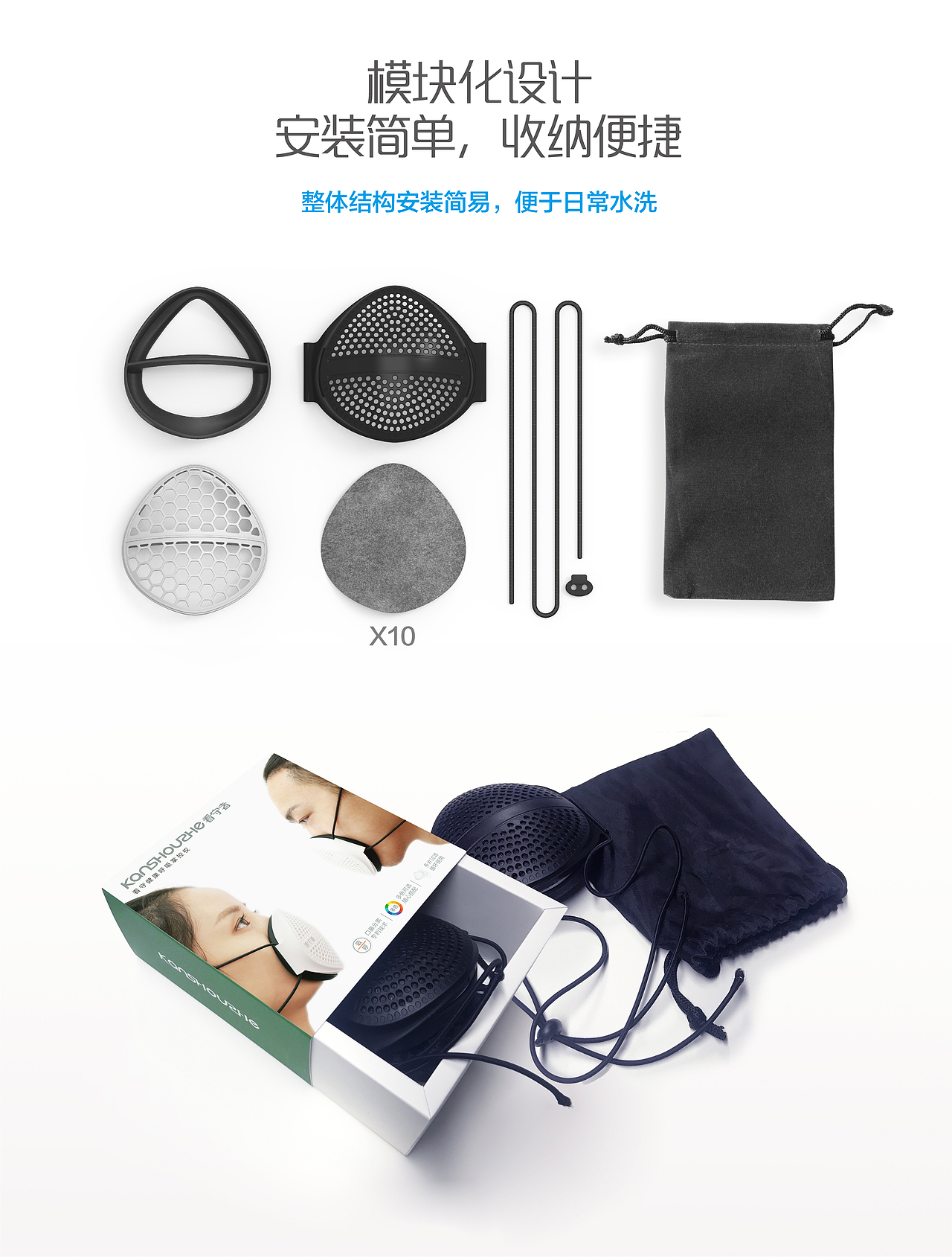 新型口鼻分离口罩