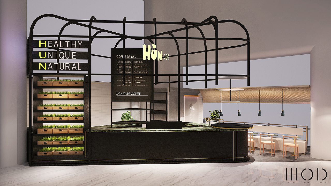 HUN混果汁 深国投店 空间设计（图ZMTAyNDczOTY4） - 建筑/空间 - 站酷设计师MOD设计实验室原创素材 - 站酷ZCOOL
