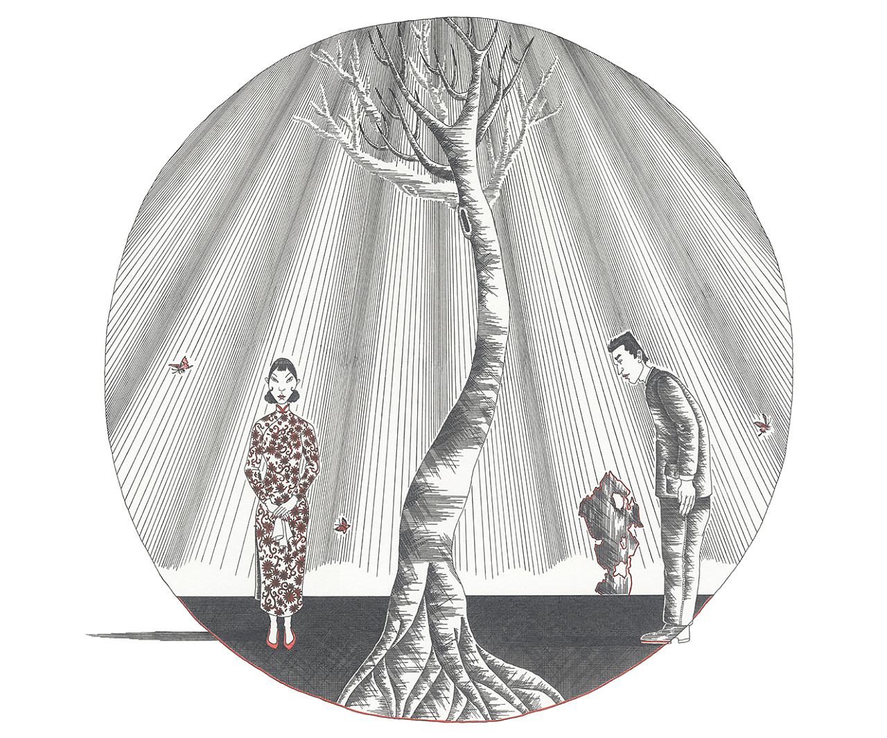 金锁记插画共8张