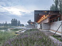 河北河间古洋河公园临水亭榭