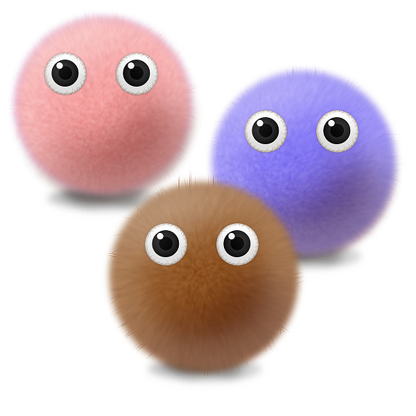 好可爱的毛毛球图标!~~临摹的